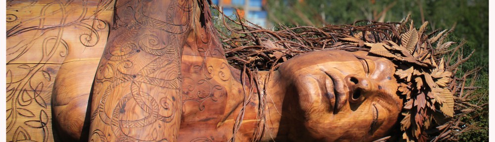 Wooden sculpture of Gaia